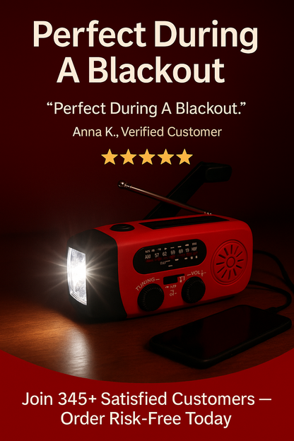 GoldenBrands™ Solar Emergency Power Radio